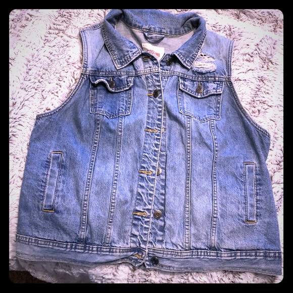 Mossimo Supply Co. Jackets & Blazers - XXL distressed jean jacket vest